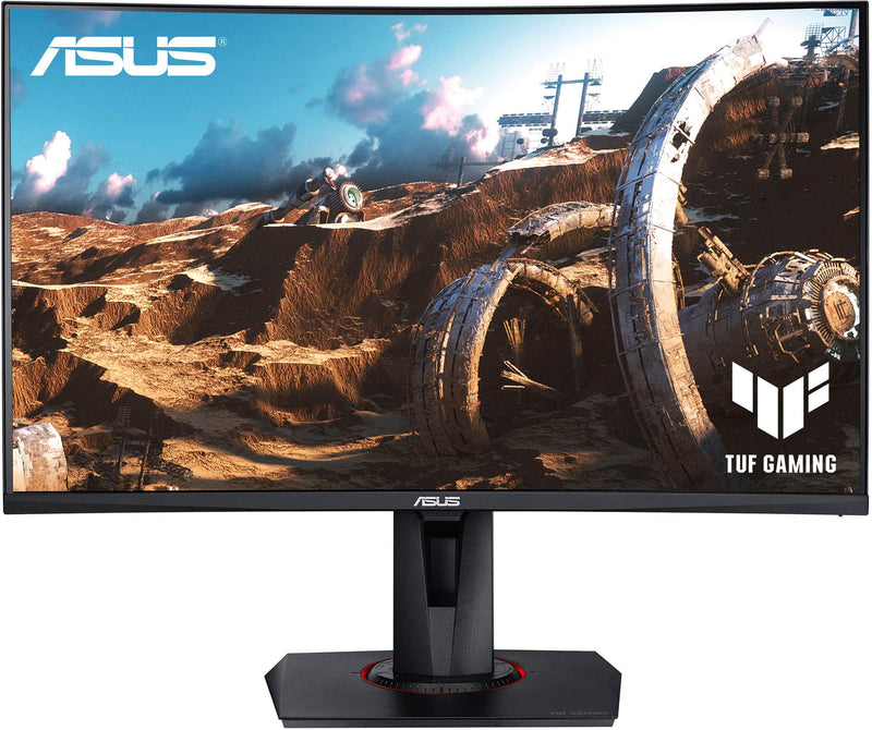 ASUS - TUF Gaming 27" FHD VA 240Hz 1ms Curved Gaming Monitor with FreeSync Premium and HDR (DisplayPort HDMI) - Black