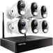 Night Owl - 10 Channel 6 Camera Wireless 2K 1TB NVR Security System - White