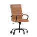 Alamont Home - Executive Chair on Skate Wheels - Brown LeatherSoft/Black Frame