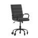 Alamont Home - Executive Chair on Skate Wheels - Black LeatherSoft/Black Frame