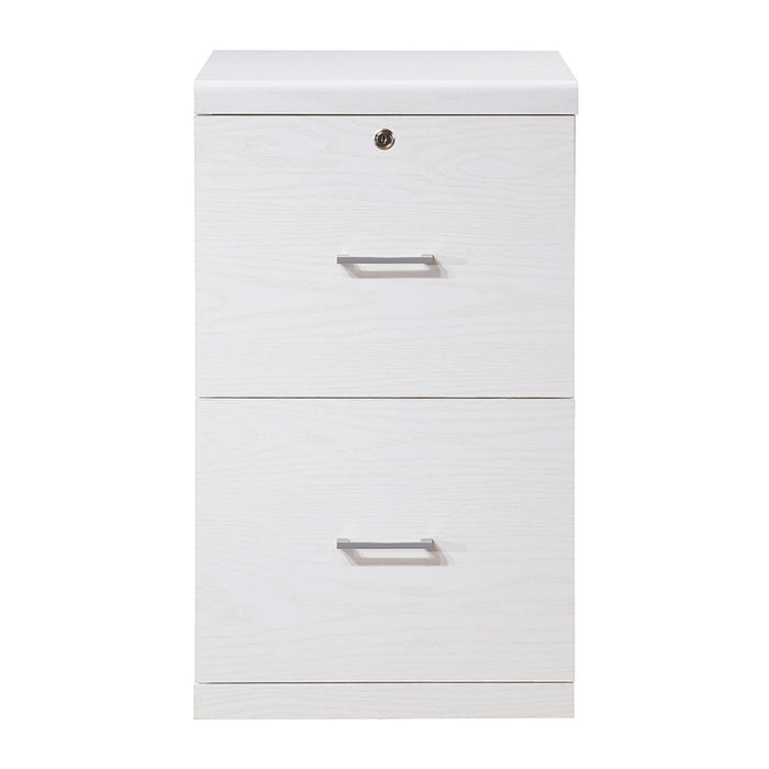 OSP Home Furnishings - Alpine 2-Drawer Vertical File with Lockdowel Fastening System - White