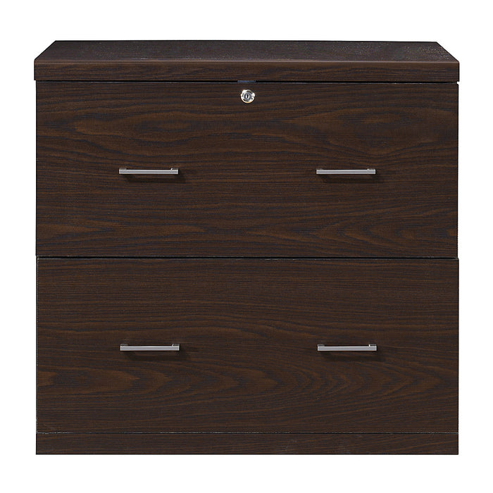 OSP Home Furnishings - Alpine 2-Drawer Lateral File with Lockdowel Fastening System - Espresso