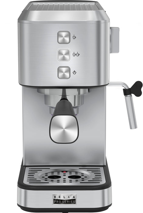 Bella Pro Series - Slim Espresso Machine with 20 Bars of Pressure - Stainless Steel