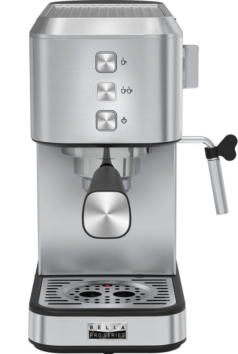 bella PRO - Slim Espresso Machine with 20 Bars of Pressure - Stainless Steel