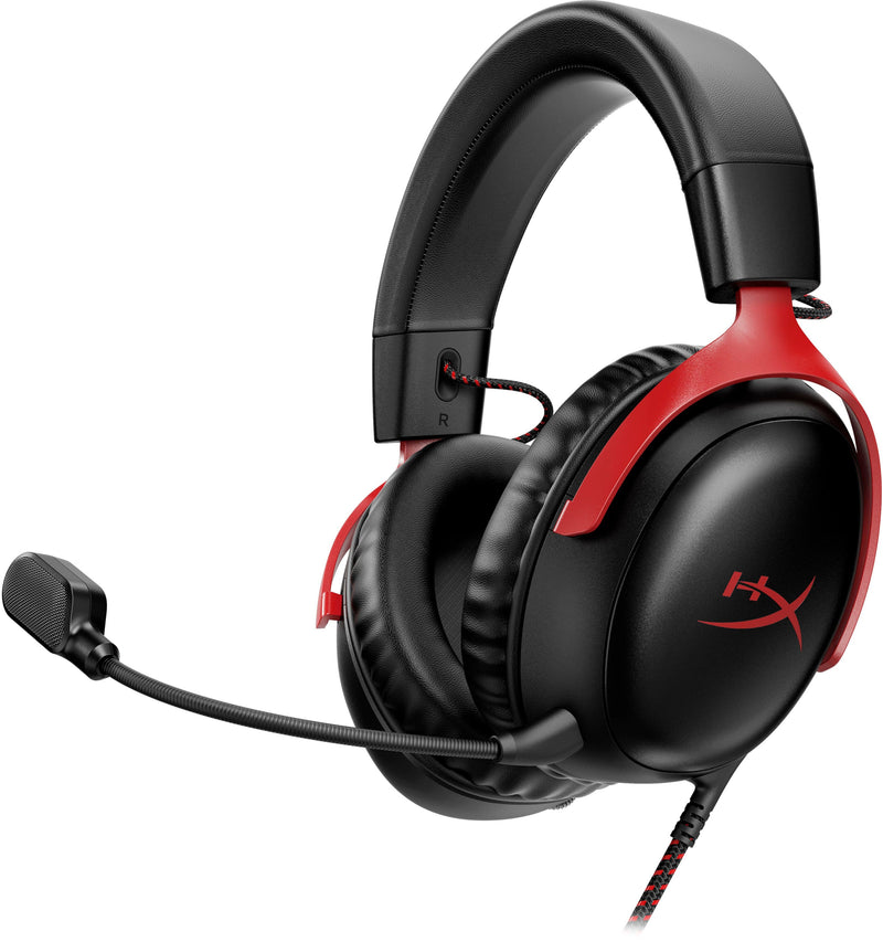 HyperX - Cloud III Wired Gaming Headset for PC PS5 PS4 Xbox Series XS Xbox One Nintendo Switch and Mobile - Black/Red