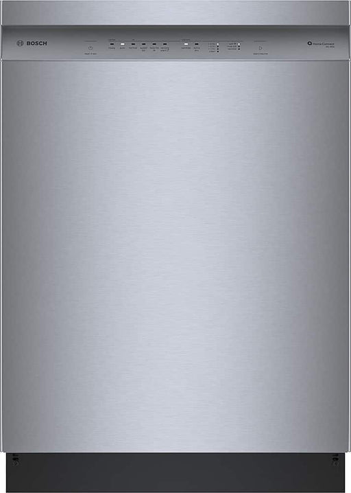 Bosch - 100 Series Plus 24" Front Control Smart Built-In Hybrid Stainless Steel Tub Dishwasher 48 dBA - Stainless Steel