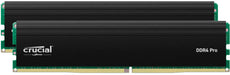 Crucial - Pro 64GB Kit (2x32GB) 3200 MHz DDR4-3200 UDIMM Desktop Memory - Black