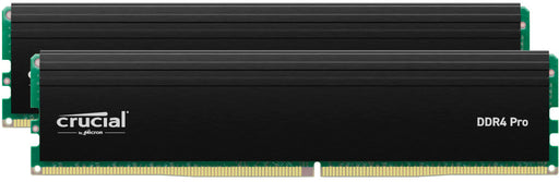 Crucial - Pro 64GB Kit (2x32GB) DDR4 3200MHz C22 UDIMM Desktop Memory Kit - Black