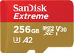 SanDisk - Extreme 256GB microSDXC UHS-I Memory Card for Gaming