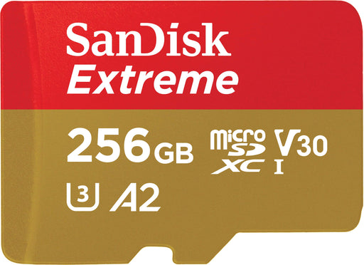 SanDisk - 256GB Extreme microSD Card for Mobile Gaming R/W up to 160/90MB/s