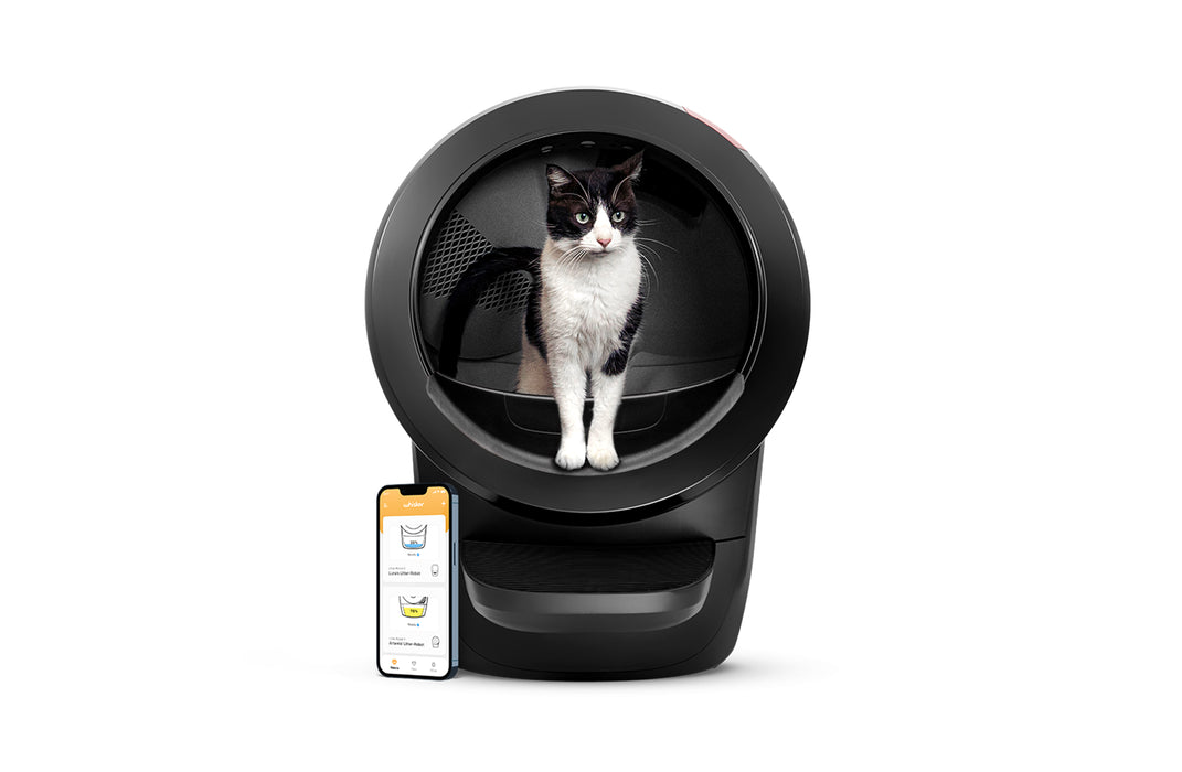 Whisker - Litter-Robot 4 Smart App-Controlled Self-Cleaning Litter Box - Black