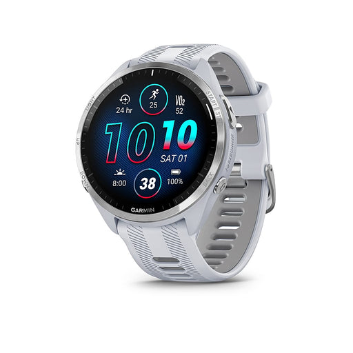 Garmin Forerunner 965 - whitestone - smart watch with band - whitestone/powder gray - 32 GB