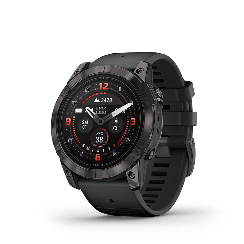 Garmin - epix Pro (Gen 2) Sapphire Edition 51mm Fiber-Reinforced Polymer - Carbon Gray DLC Titanium with Black Band - (2024)