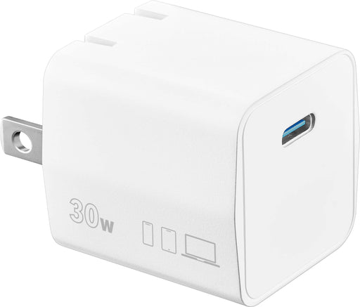 Insignia - 30W USB-C Wall Charger for iPhone 15/14/13/12 Series Samsung Smartphones iPad MacBook Air Tablets and More - White