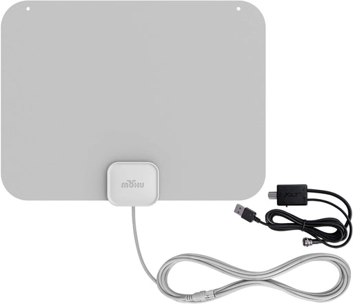 Mohu - Leaf Amplified Indoor HDTV Antenna 60-mile Range - Gray