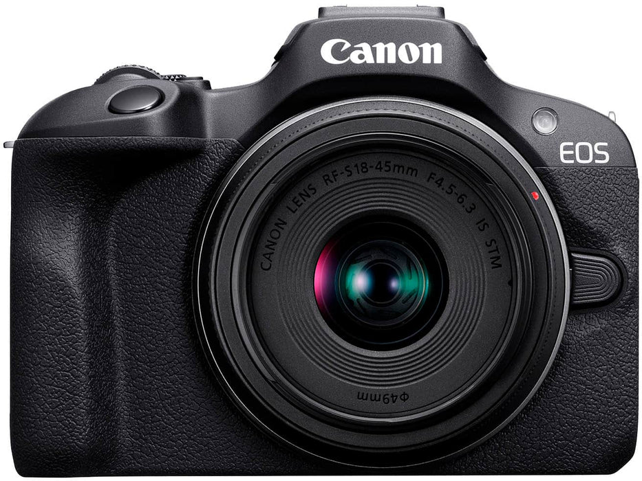 Canon - EOS R100 4K Video Mirrorless Camera with RF-S18-45mm f/4.5-6.3 IS STM Lens - Black