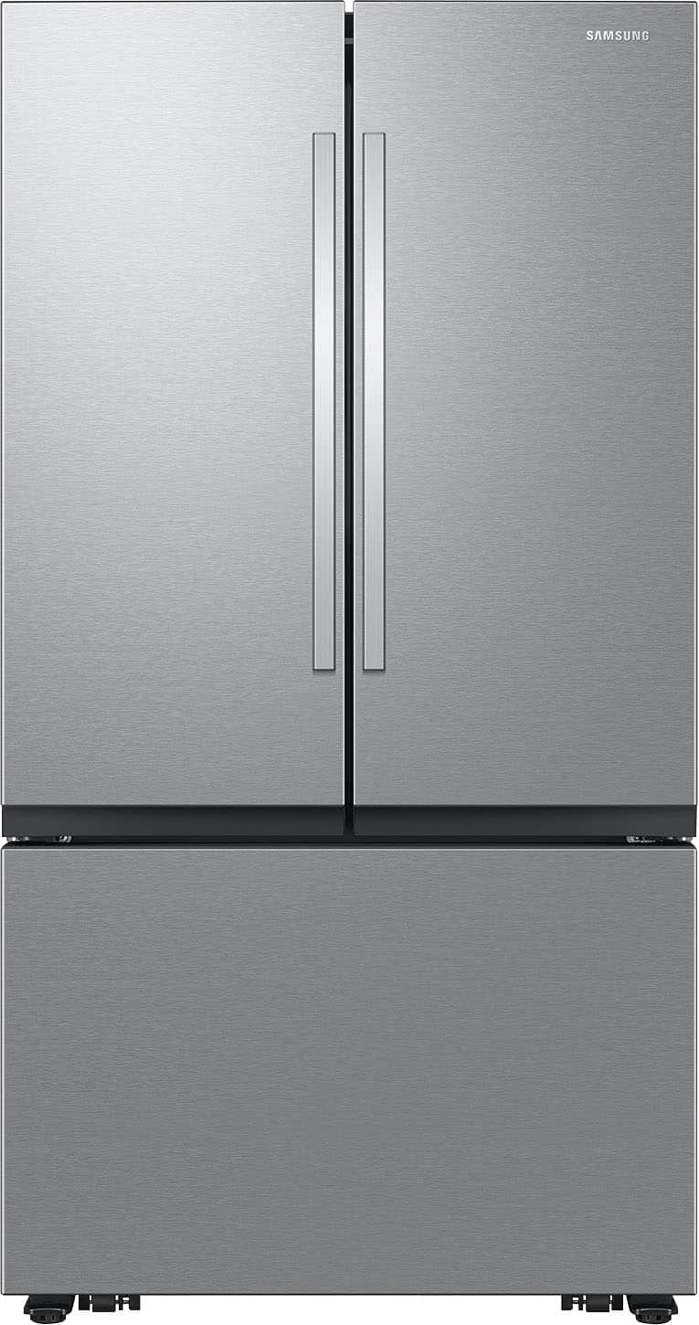 Samsung - 32 cu. ft. 3-Door French Door Smart Refrigerator with Dual Auto Ice Maker - Fingerprint Resistant Stainless Steel