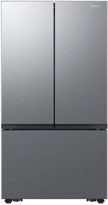 Samsung - 27 cu. ft. 3-Door French Door Counter Depth Smart Refrigerator with Dual Auto Ice Maker - Fingerprint Resistant Stainless Look