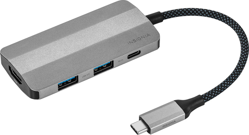 Insignia - 4-Port USB-C Hub - Gray
