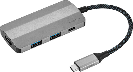 Insignia - 4-Port USB-C Hub - Gray