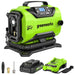 Greenworks - 24 Volt Battery Powered 160-PSI Inflator with 2.0 Ah USB-C Battery  Charger - Green