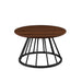 Walker Edison - Modern Cage-Base Coffee Table - Dark Walnut