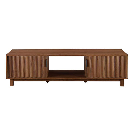 Walker Edison - 58" Mid-Century Modern Fluted-Door TV Stand for TVs up to 65" - Mocha