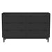 Walker Edison - Modern Minimalist 6-Drawer Solid Wood Dresser - Black