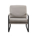 Walker Edison - Modern Metal-Arm Accent Chair - Mushroom