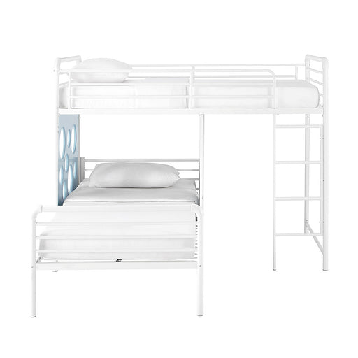 Walker Edison - Modern L-Shape Twin Bunk Bed - White