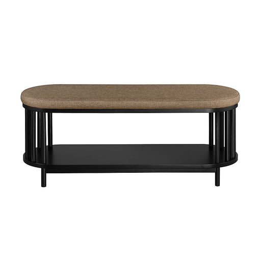 Walker Edison - Modern Upholstered Bench - Black