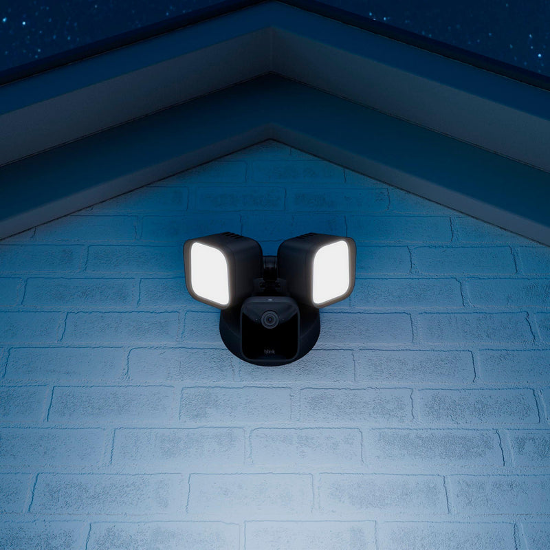 Blink - Wired Floodlight Camera - Smart security camera 2600 lumens HD live view enhanced motion detection  1 camera - Black