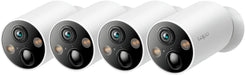 TP-Link - Tapo Wire-Free Indoor/Outdoor Cameras with up to 300 days of Battery Life and Magnetic Base (4-Pack) - No Monthly Fees - White