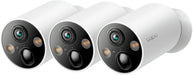 TP-Link - Tapo 3-pack 2K Indoor/Outdoor Cameras with 10000mAh Battery (Up to 300 days of power) and Magnetic Base - White