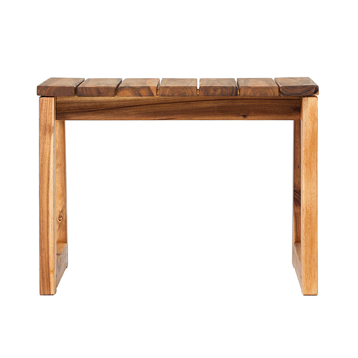 Walker Edison - Modern Solid Wood Outdoor Side Table - Natural