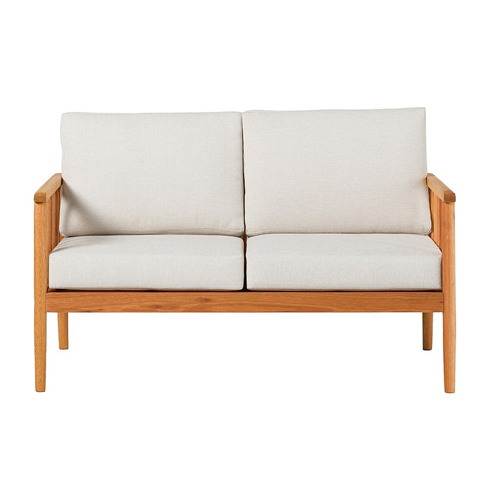 Walker Edison - Modern Solid Wood Spindle-Style Outdoor Loveseat - Natural