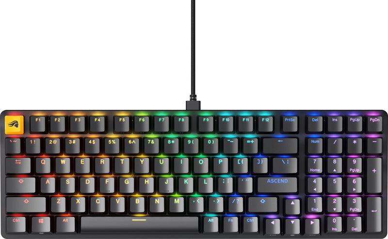 Glorious - GMMK 2 Prebuilt 96 Full Size Wired Mechanical Linear Switch Gaming Keyboard with Hotswappable Switches - Black
