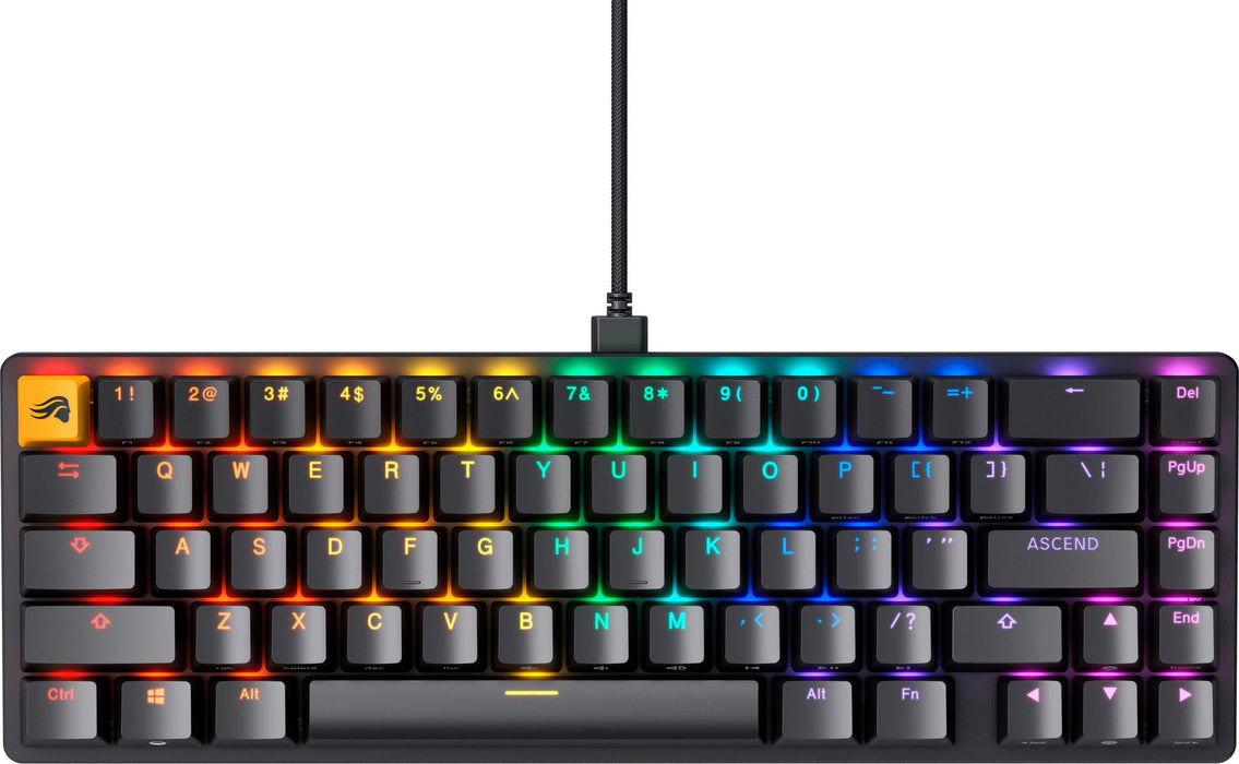 Glorious - GMMK 2 Prebuilt 65 Compact Wired Mechanical Linear Switch Gaming Keyboard with Hotswappable Switches - Black