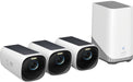 eufy Security - eufyCam 3 Pro 3-Camera Indoor/Outdoor Wireless 4K Security System - White