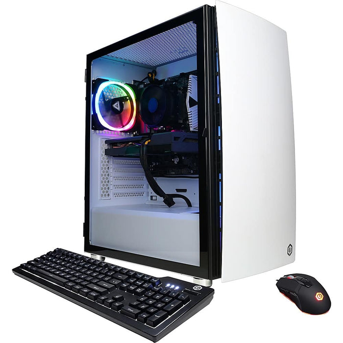 CyberPowerPC - Gamer Master Gaming Desktop - AMD Ryzen 5 7600 - 16GB Memory - NVIDIA GeForce RTX 4060 - 1TB SSD - White