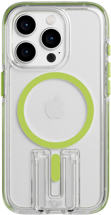 Tech21 - EvoCrystal Kick Case with MagSafe for Apple iPhone 15 Pro - Lime