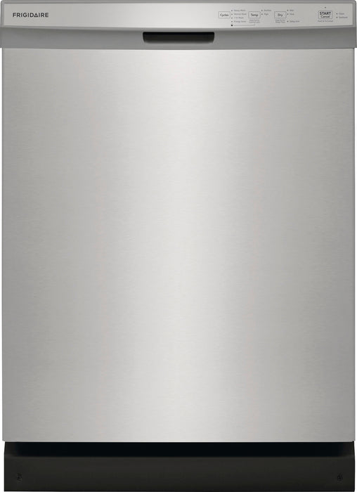 Frigidaire - 24" Front Control Built-In Plastic Tub Dishwasher with MaxDry 54 dBA - Stainless Steel