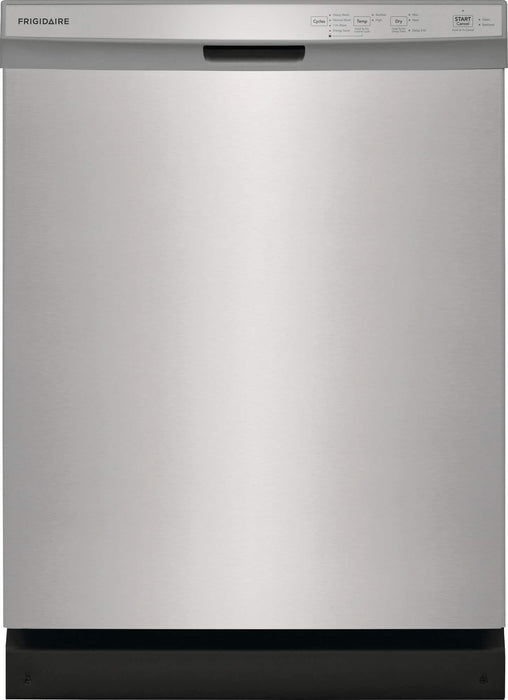 Frigidaire - 24" Front Control Built-In Plastic Tub Dishwasher with DishSense Sensor Technology 54 dBA - Stainless Steel