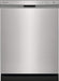 Frigidaire - 24" Front Control Built-In Plastic Tub Dishwasher with DishSense Sensor Technology 54 dBA - Stainless Steel