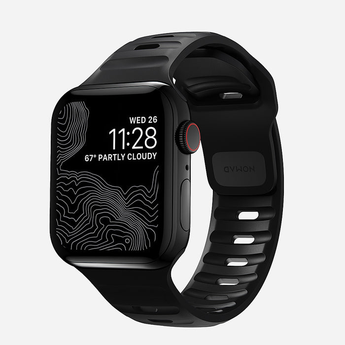 Nomad - Sport Band for Apple Watch174 42 44 45mm (Series 1-8) and Apple Watch Ultra - Black