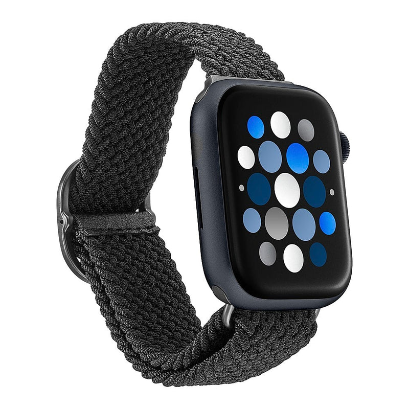 Insignia - Braided Nylon Band for Apple Watch 44mm 45mm 46mm Series 10 and Apple Watch Ultra 49mm (All Series) - Black