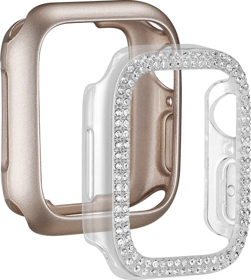 Insignia - Bumper Cases for Apple Watch 41mm (2-Pack) - Bling/Champagne