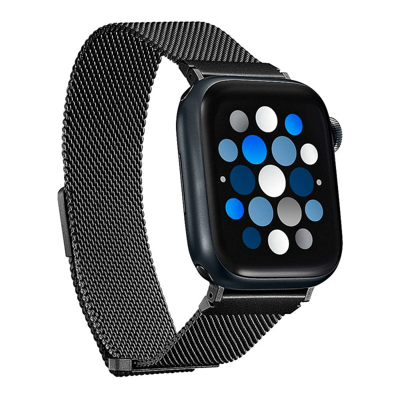 Insignia - Stainless Steel Mesh Band for Apple Watch 38mm 40mm 41mm (All Series) and 42mm - Black