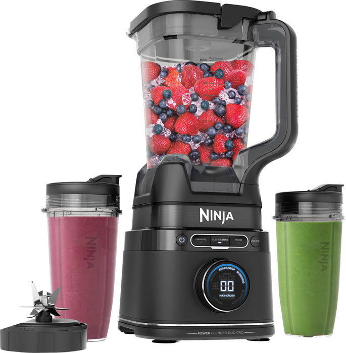 Ninja - Detect Power Blender Pro + Personal Single-Serve BlendSense Technology 1800PW 72 oz. Pitcher To-Go Cups - Black