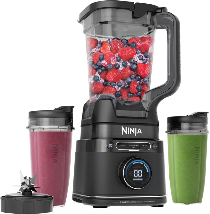 Ninja - Detect Duo Power Blender Pro + Single Serve with BlendSense Technology + 72oz Pitcher 1800PW Blender - Black